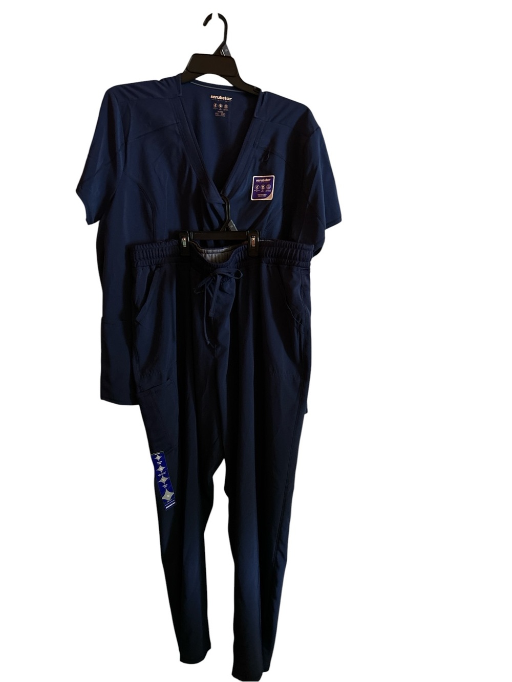 Scrubstar Navy Women’s Medical Scrub Set - Jogger Pants & V-Neck Top